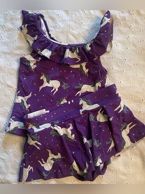 Hanna Andersson 2-Piece Unicorn Tankini 8